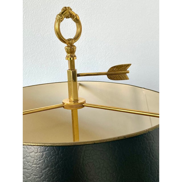 Mid 20th Century Vintage Regency French Bouillotte Three Arm Lamp For Sale - Image 5 of 8