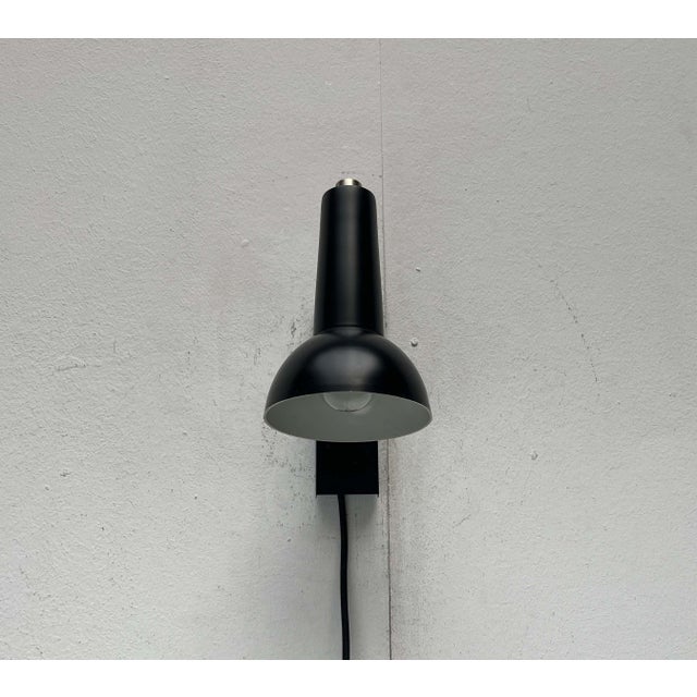 Mid-Century Modern German Black Minimalist Wall Lamp from Hustadt, 1960s For Sale - Image 11 of 18