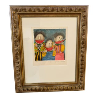 Summer Watermelon, Framed Lithograph by Graciela Rodo Boulanger For Sale