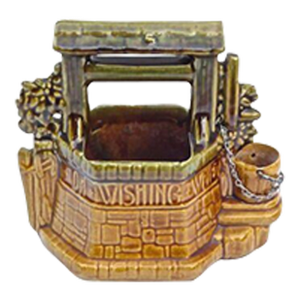 Vintage McCoy Wishing Well Ceramic Cachepot