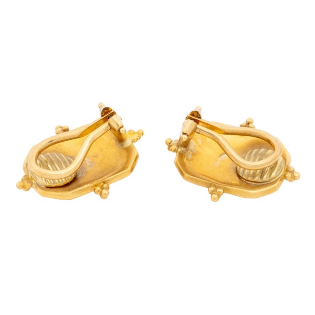 Etruscan Revival 22k Gold Granulation Earrings For Sale - Image 4 of 4
