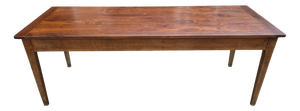 Farmhouse Dining Table in Wood with Drawer, 1930s