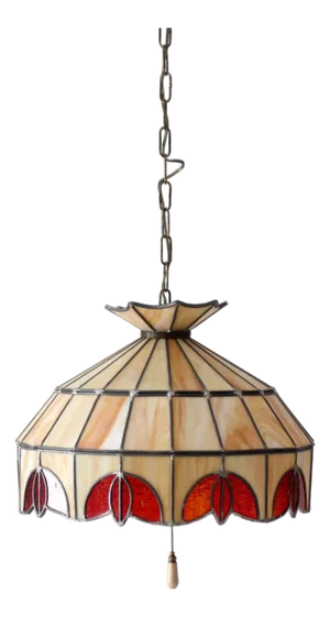 Vintage Tiffany Style Stained Glass Hanging Pendant Light