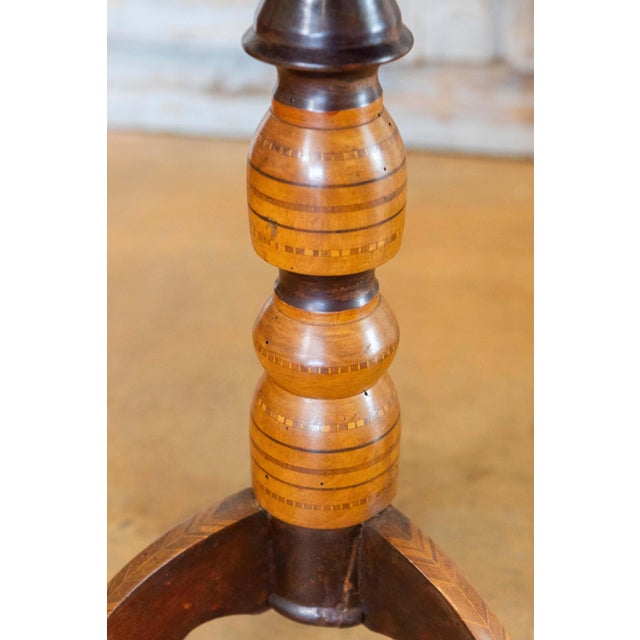 Italian 19th Century Walnut, Mahogany and Ash Game Side Table with Marquetry Top For Sale - Image 10 of 12
