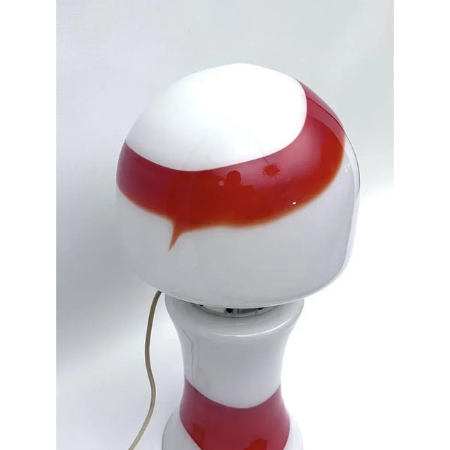 Red Space Age Murano Glass Table Lamp from Mazzega, Italy, 1970s For Sale - Image 8 of 12