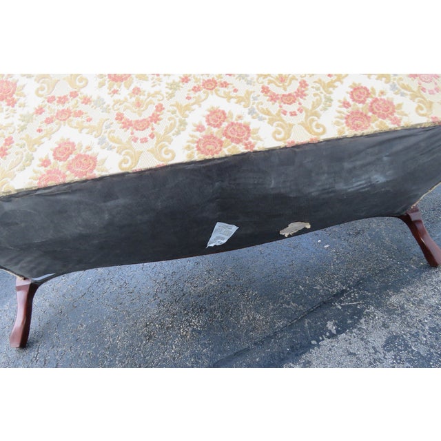 Mid 20th Century Victorian Kimball Carved Solid Mahogany Sofa Couch 6219 For Sale - Image 12 of 18