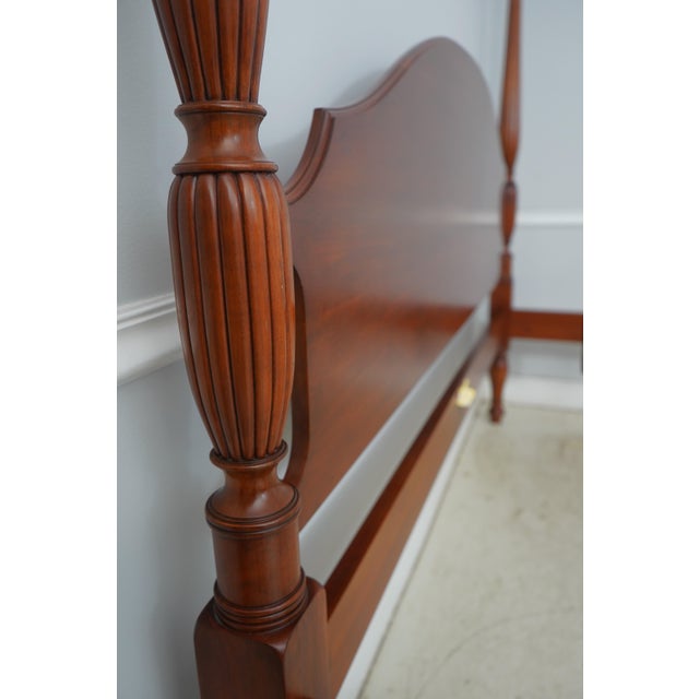 Wood Henkel Harris Model 162 Cherry King Size Poster Bed For Sale - Image 7 of 18
