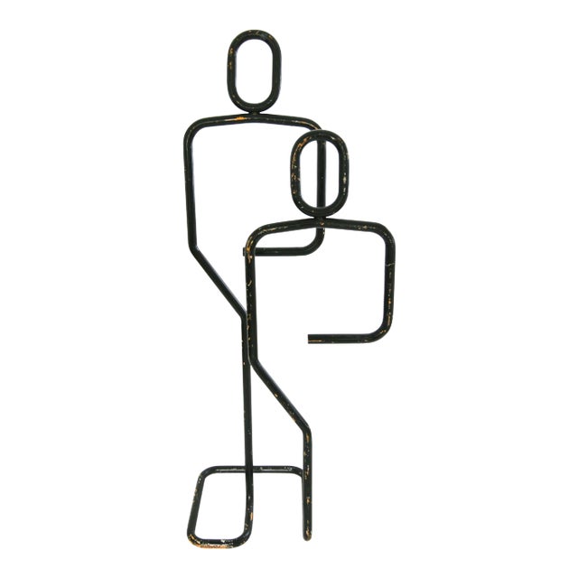 Postmodern Coat Rack in Black C. 1980's For Sale