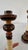 Vintage Indonesian Turned Wood & Bone Candlesticks For Sale - Image 4 of 7