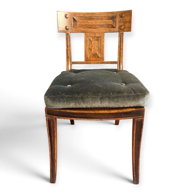 A classic set of dining chairs from American design legend Michael Taylor. Timeless and versatile Klismos style, these...