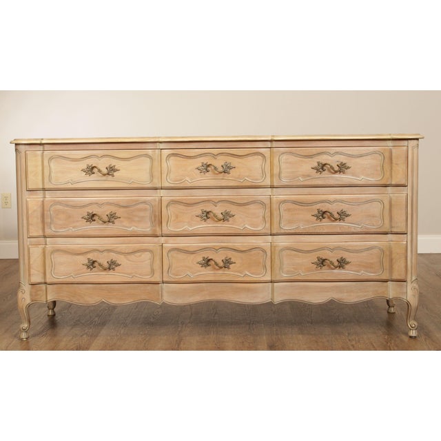 Bethlehem Furniture Vintage White Washed Pickled Finish Walnut French
