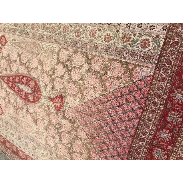 Mid-20th Century Indian Kalamkar Rug, 1950s For Sale - Image 4 of 11