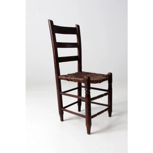 Antique Woven Seat Chair For Sale - Image 6 of 12