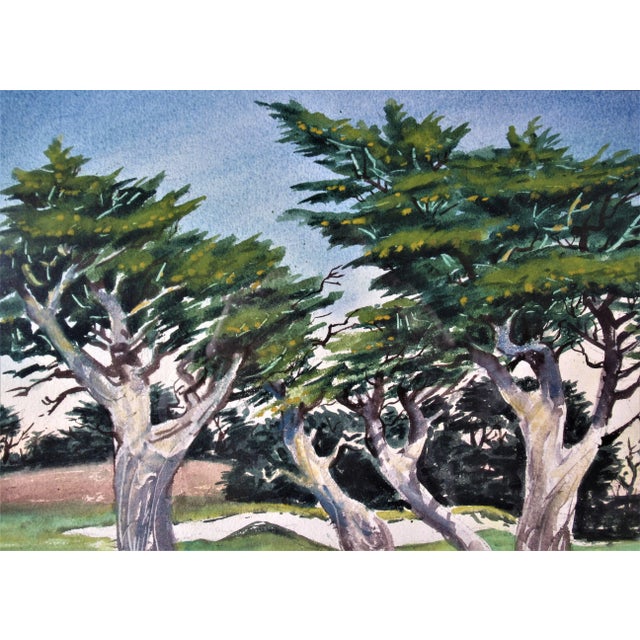 Impressionist Frank Serratoni, Cypress For Sale - Image 3 of 5
