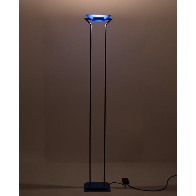 Vintage Light Blue Halogen Floor Lamp by Jordi Vilardell, 1980 For Sale - Image 14 of 15