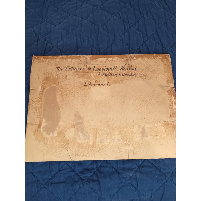 Impressionist 1910s Esquimalt Harbor b.c. Canada Painting Lillian a Howard Santa Cruz, Ca Artist For Sale - Image 3 of 6