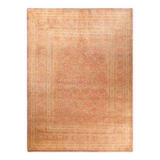 Mogul, One-of-a-Kind Hand-Knotted Area Rug - Orange, 9' 2" x 12' 4" For Sale