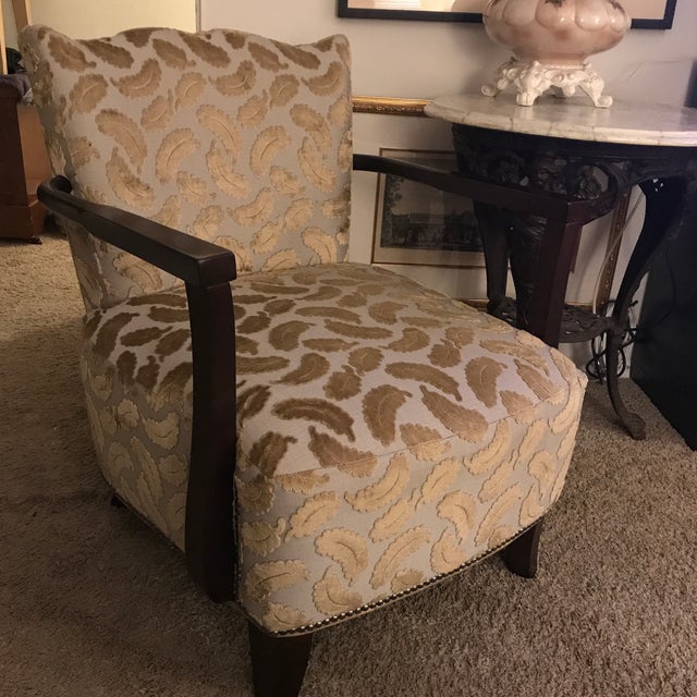 Fabulous Art Deco style lounge chair. Perfect for a traditional style home.