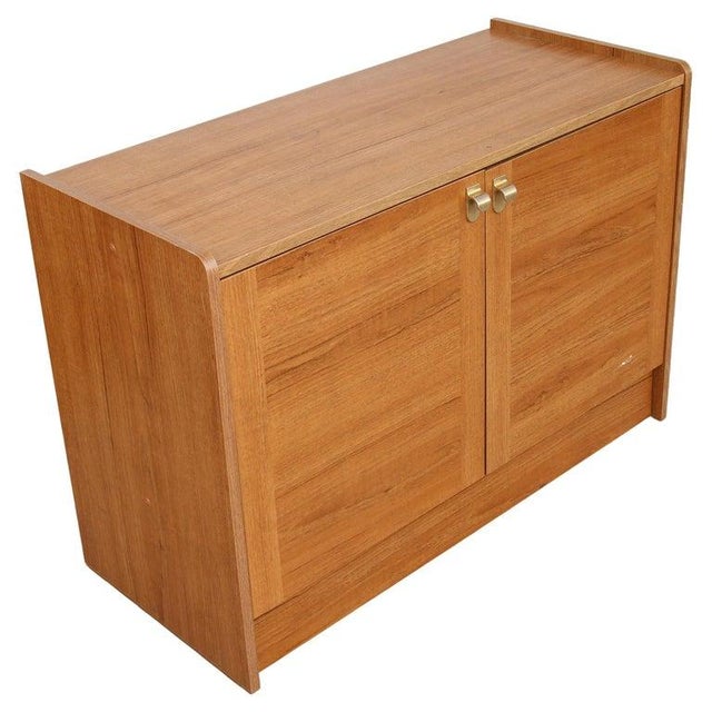 1970s Mid Century Record Cabinet Danish Modern Media Cabinet For Sale - Image 12 of 12