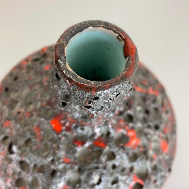 Red Black Ceramic Pottery UFO Vase from Otto Keramik, Germany, 1970s For Sale - Image 14 of 18
