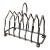1940s English Silver-Plated Toast Rack With Loop Handle | Made in England For Sale