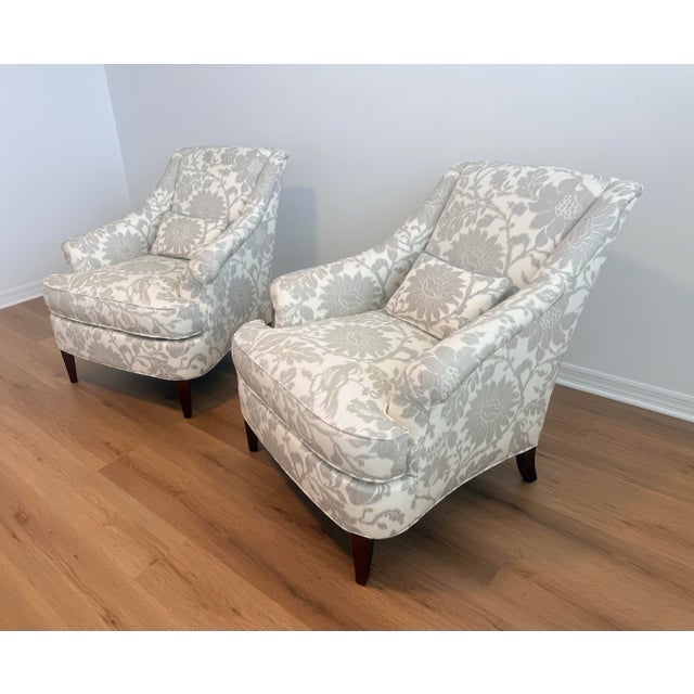 Hickory Chair Furniture Company Pair of Hickory Chair “Marler” Designer Lounge For Sale - Image 4 of 8