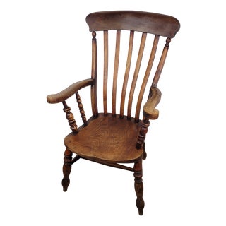 Windsor Kitchen Armchair in Elm, 1880 For Sale