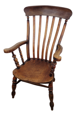 Windsor Kitchen Armchair in Elm, 1880
