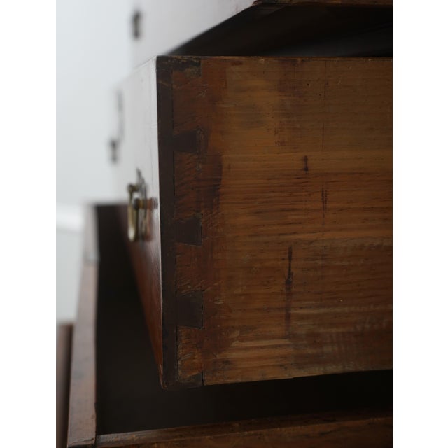 Antique 18th Century Cherry Chest on Chest Highboy For Sale - Image 4 of 15