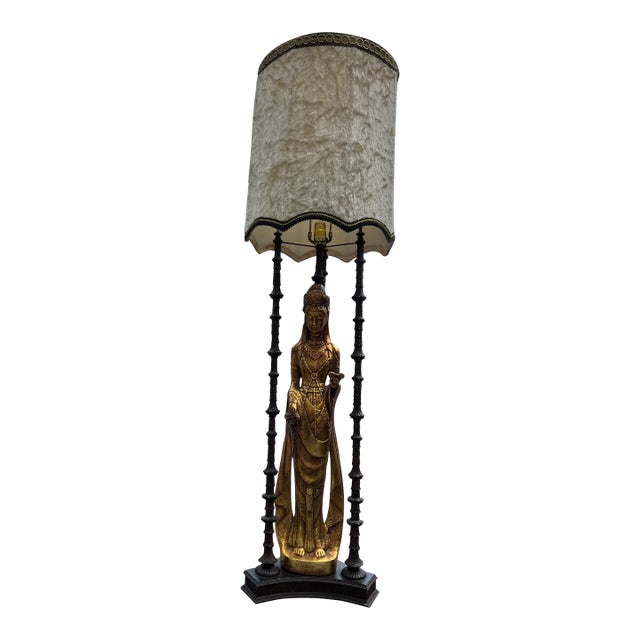 1950s Quan Yin Table Lamp For Sale