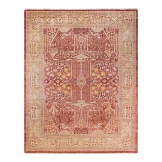 Eclectic, One-of-a-Kind Hand-Knotted Area Rug - Pink, 8' 3" x 10' 6" For Sale