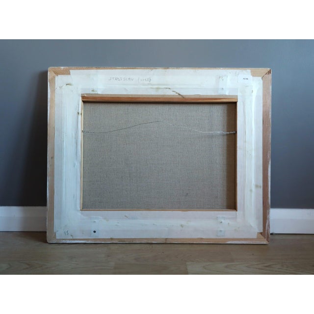 Mid-Century Modern 'Passing Light' Vintage Swedish Original Figurative Oil Painting, Framed For Sale - Image 11 of 11