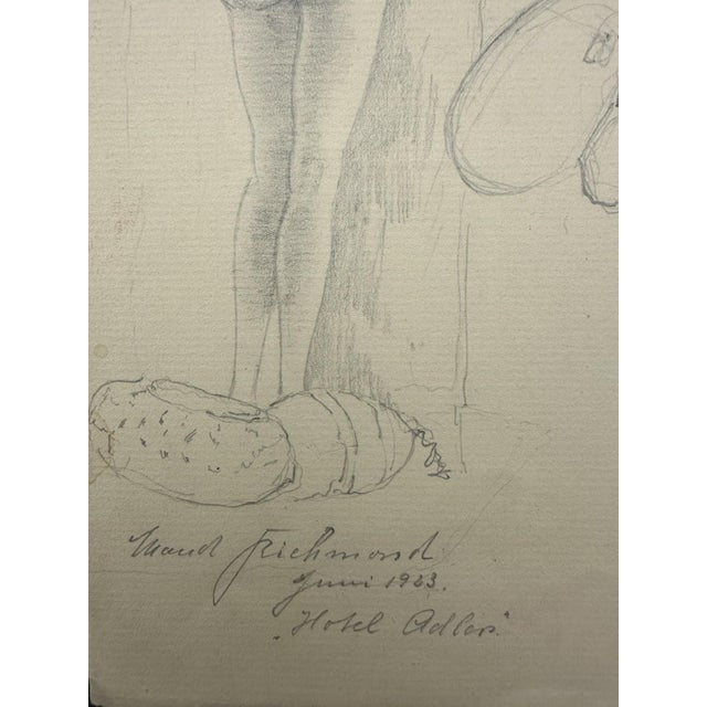 Carl Heinz Berberich, Nude Drawing, 1923, Pencil For Sale - Image 11 of 13