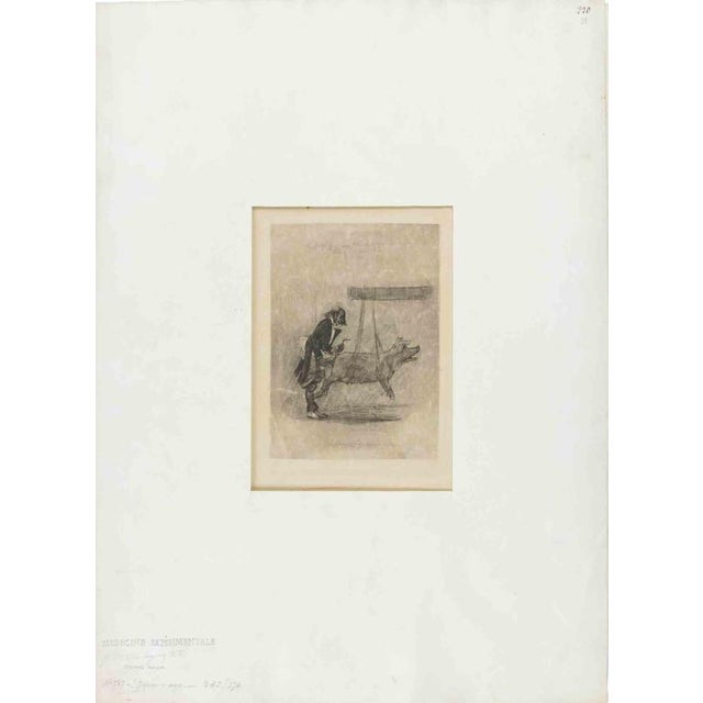Hollywood Regency Félicien Rops, Experimental Medicine, 1880s, Etching For Sale - Image 3 of 4