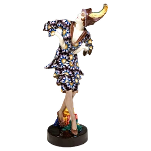 Art Deco Dance of Vanity Figurine by Josef Kostial for Goldscheider Manufactory of Vienna, 1920s