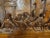 20th C. Exceptional Framed Hand-Carved Wood Relief of the Last Super, Rare For Sale - Image 9 of 12