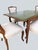 French Leather Top Game Table With 4 Chairs For Sale - Image 3 of 8
