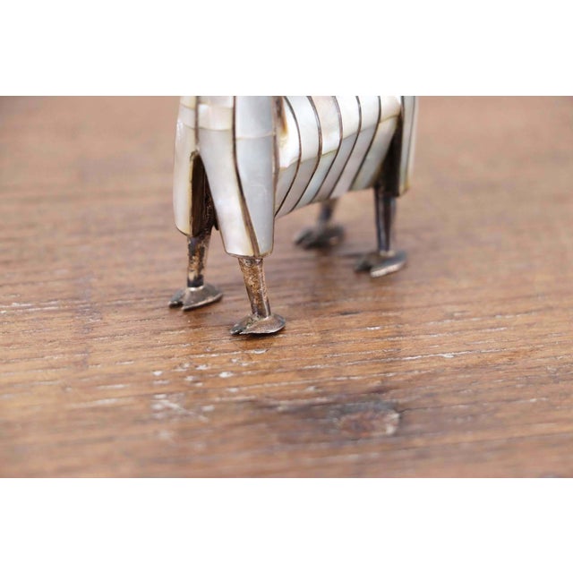 1950s Llama Figurine Sterling Silver and Mother of Pearl For Sale - Image 11 of 12