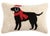 Traditional Christmas Black Lab Hook Pillow 8" x 12" For Sale - Image 3 of 3