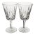 Late 20th Century Waterford Lismore Hand Cut Crystal Water Goblets - a Pair For Sale