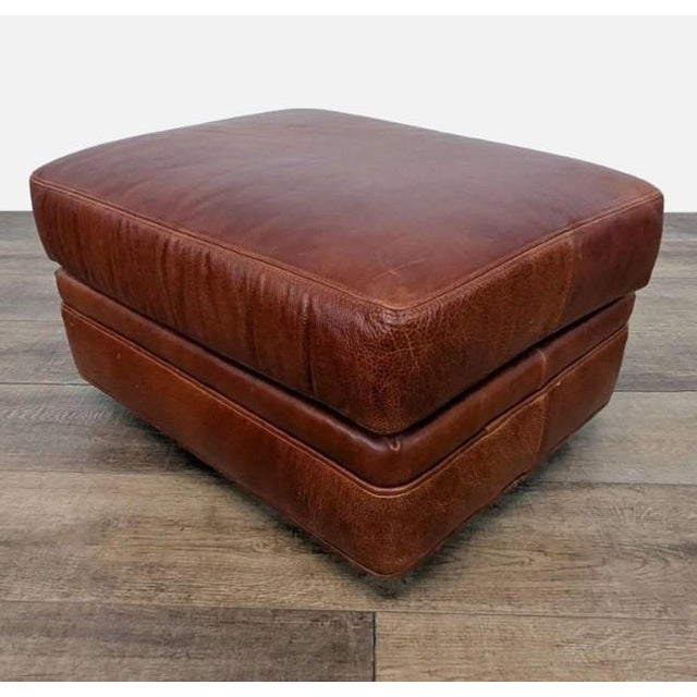 Whittemore-Sherrill Leather Lounge Chair With Ottoman For Sale - Image 9 of 10