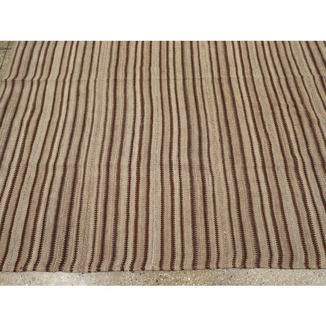 Mid 20th Century Galerie Shabab Collection Mid-20th Century Handmade Turkish Flatweave Kilim Square Room Size Carpet For Sale - Image 5 of 8