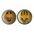 Swiss Folk Art Pottery Wall Plates Hand Painted Hot Air Balloons Heimberg-Steffisburg For Sale
