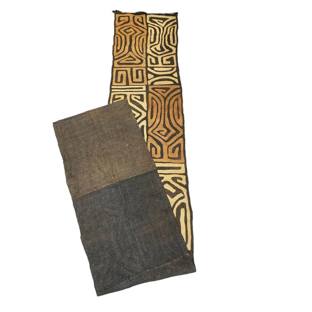 African Wall Hanging Kuba Cloth Raffia /Textile Zaire 133" For Sale In New York - Image 6 of 11