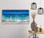 Abstract Ocean Waves #06 by Ana Hefco | Mixed Media on Canvas Ocean waves crashing on a sandy beach. For Sale - Image 3 of 4