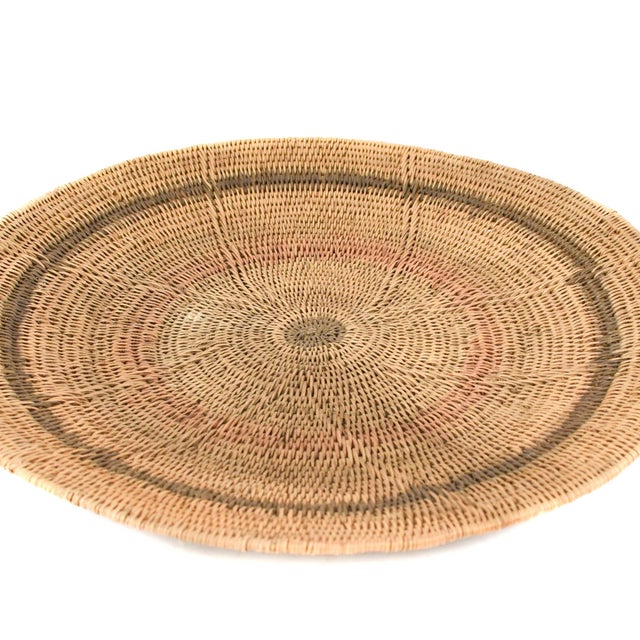 Early 20th Century Makenge Flat Wedding Basket Zambia 15 Inch For Sale - Image 4 of 7