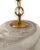 Metal Italian Handblown Faux Alabaster Glass Pendant With Brass Chain and Fittings For Sale - Image 7 of 18