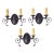 Vintage Bordeaux Bronze Rust Finish Wall Sconces - Set of 3 For Sale