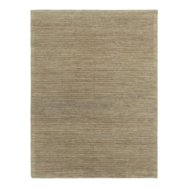 Rug & Kilim’s Contemporary Rug in Beige-Brown Striations For Sale