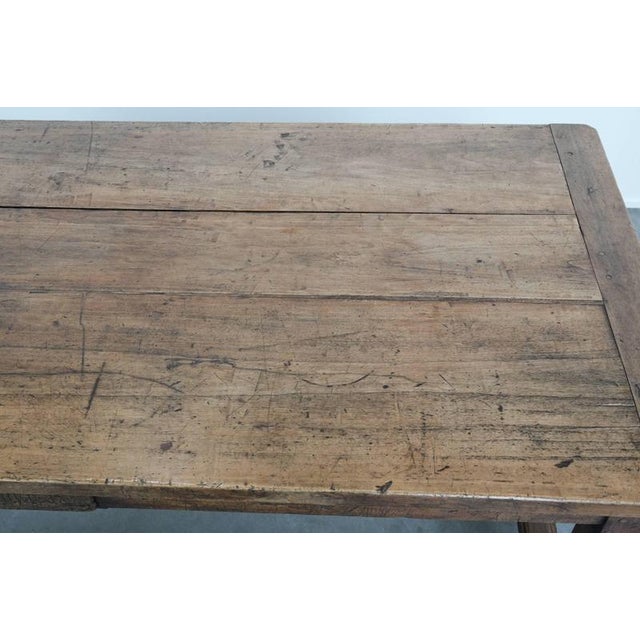 Brown Antique French Dining Table with Three Drawers, 1700s For Sale - Image 8 of 18